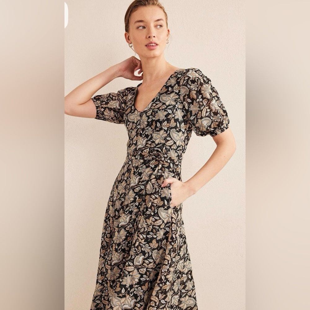 NWT Boden Full Skirt Panelled Midi Dress size 10